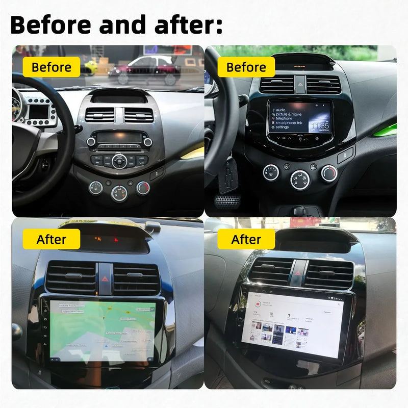 Car Radio with Screen for Chevrolet Spark 2010 - 2015 2Din Android Stereo GPS Navigation Multimedia Player Autoradio Head Unit