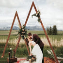 2 Pack Wooden Wedding Arch Stand Triangle Arbor Frame Backdrop Balloon Archway Stand