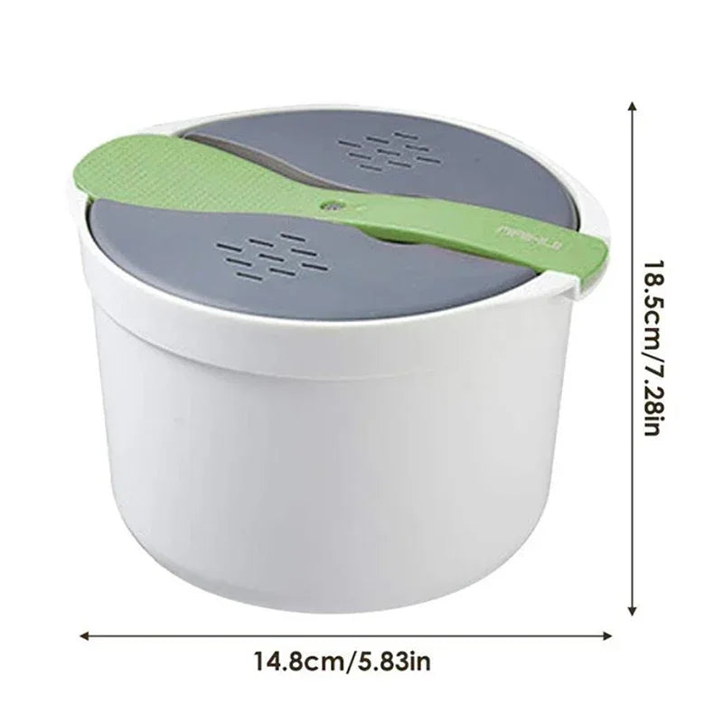 Microwave Oven Rice Cooker Portable Food Container Multifunction Steamer Rice Cooker Bento Lunch Box Steaming Utensils