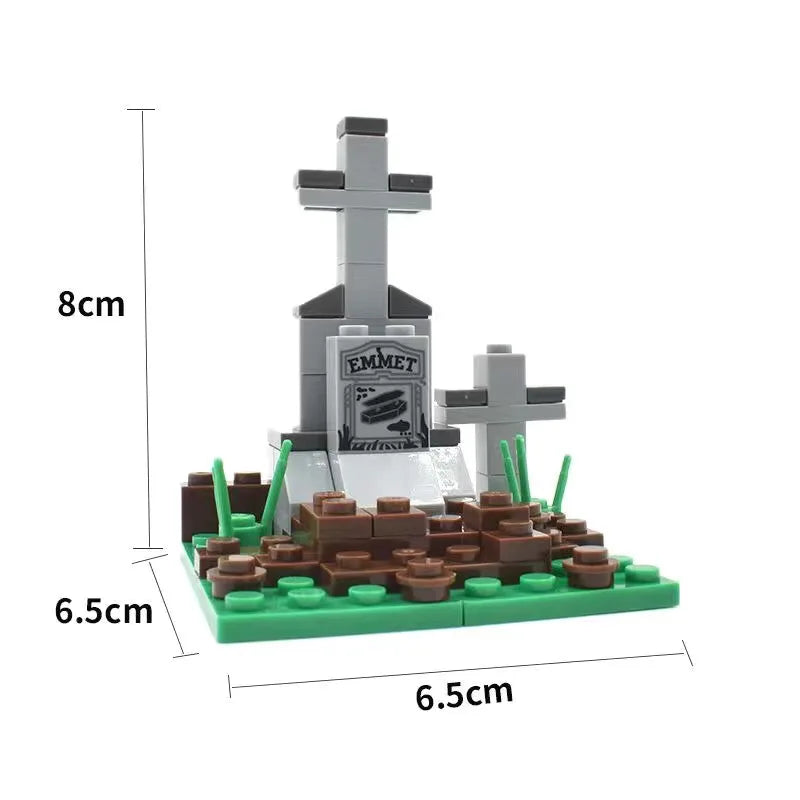 Halloween Zombies FigureAssembled MOC Building Blocks Ghost  Cemetery Vampire Skeleton Pumpkin Bricks Gift Children