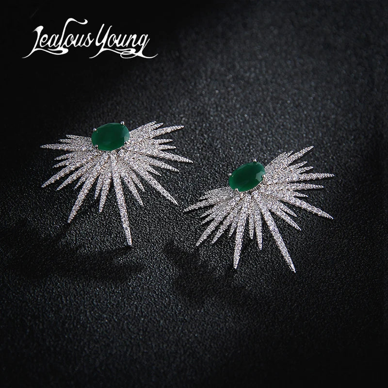 New Arrival Earrings For Women Temperament White Zircon Rhinestones Unique Design Brand Earings Fashion Jewelry Bijoux AE210