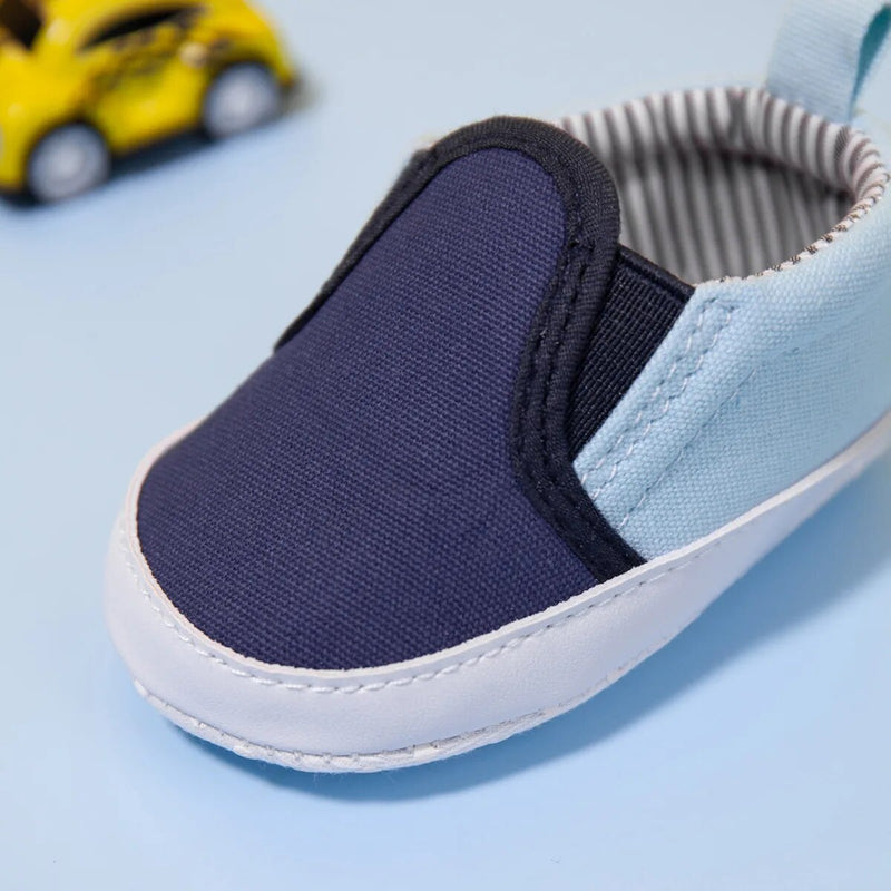 Infant Babies Boys Girls Shoes Soft Sole Canvas Solid Footwear For Newborns Toddler Crib Moccasins Letter Print Anti-Slip Shoes