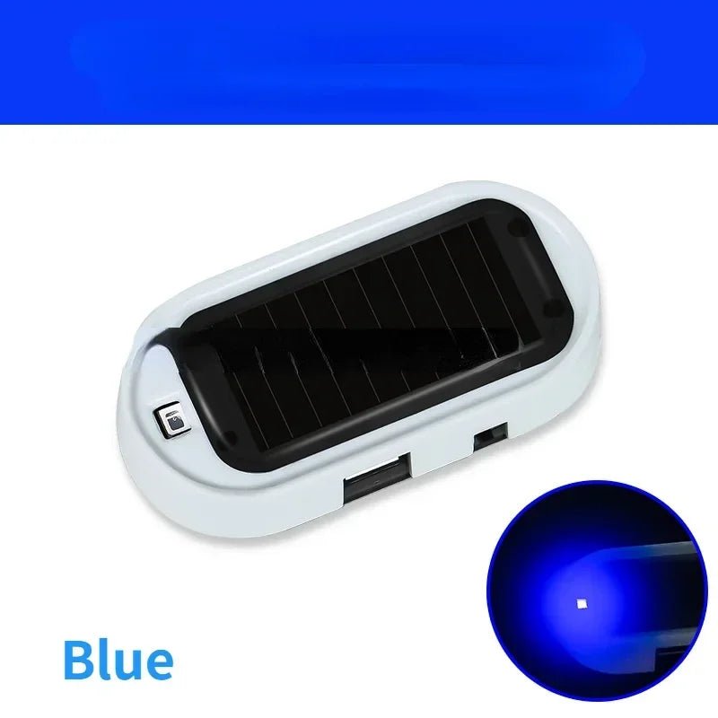 Car Fake Security Light Solar Powered Simulated Dummy Alarm Wireless Warning Anti-Theft Caution Lamp LED Flashing Imitation