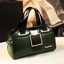 Mother Bag New Fashion Women Handbag Shoulder Messenger Middle-aged Leather Female Bag Crocodile Pattern Portable Boston Bags