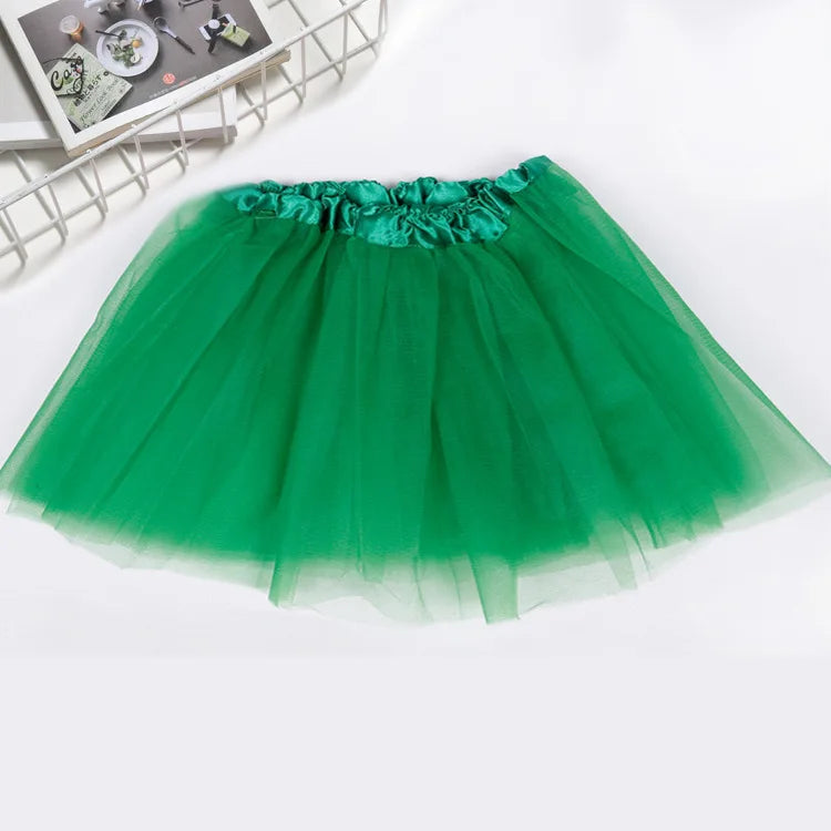 Tutu Princess Dress Mesh 2-8 Year Old Children's Halfbody Halloween Ballet Dance Performance Short Skirt Christmas Dress Girl