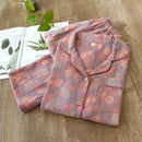 2025 New Women's Spring and Autumn Pajama Set 100% Pure Cotton Retro Chinese Style Long Sleeve Two Piece Set Large Home Fury