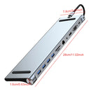 11 in 1 USB C Docking Station 1* USB 3.0 3*USB2.0 USB C Hub Triple Display Multiport Adapter for Dell/Surface/HP/Lenovo Laptops