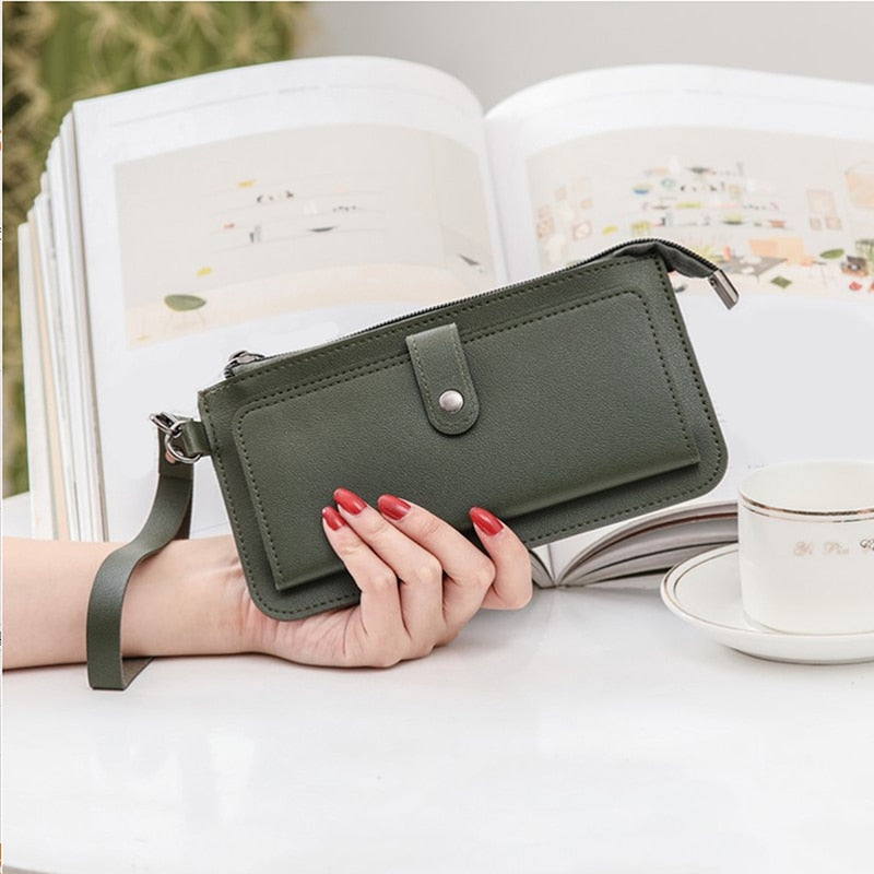 New Fashion Pu Leather Women Wallet Clutch Women&