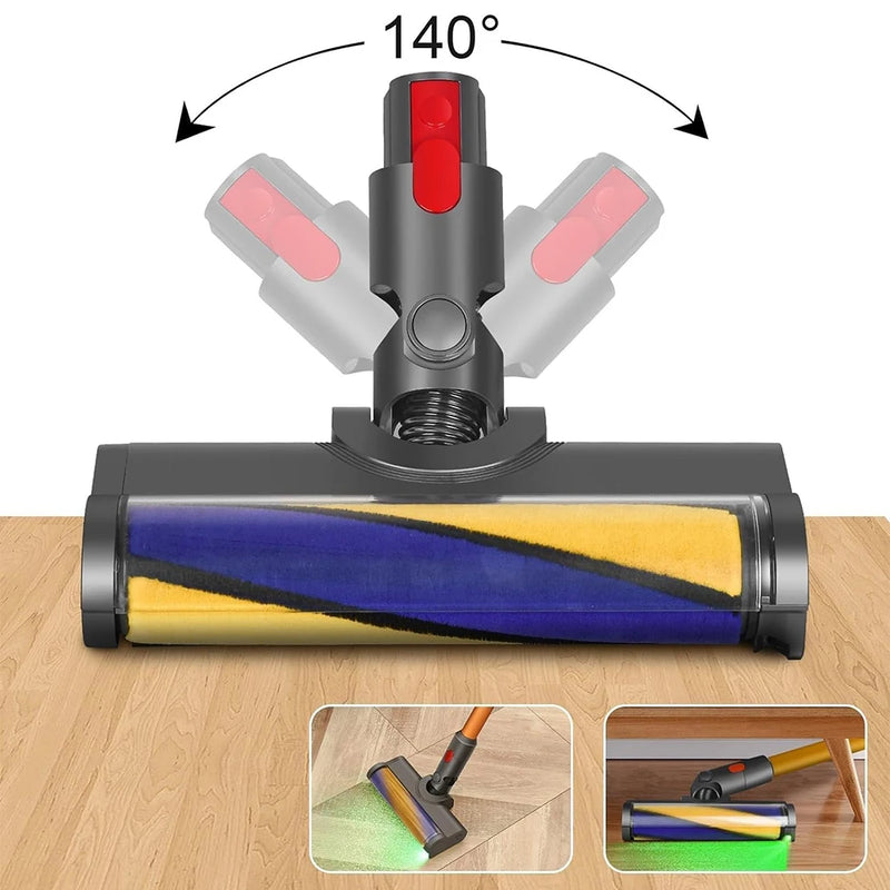 LED Floor Nozzle Brush for Dyson V7 V8 V11 V10 V15 Vacuum Cleaner  Electric Brush Soft Roller Brush Replacement Parts