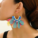 Elegant V-Shape Original Decor Tassel Beaded Flower Dangle Earrings For Women Gift Luxury Fairy Wedding Party Pendnat Jeweley