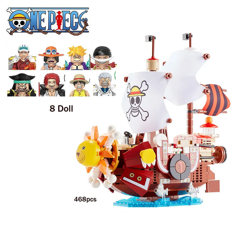 New One Piece Luffy Sorona Misanji Anime Action Model Puppet Assembled Building Block Toy Children's Birthday Christmas Gift