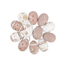 12pcs Plastic Painted Easter Eggs Hanging Ornament DIY Easter Egg Pendant For Home tree Decoration Happy Easter Party Kids gift