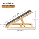 Wooden Pet Ramp Height Adjustable Dog Cat Pets Ladder Foldable Non-Slip Safe Access For Car High Bed Furniture Maximum Load 50kg