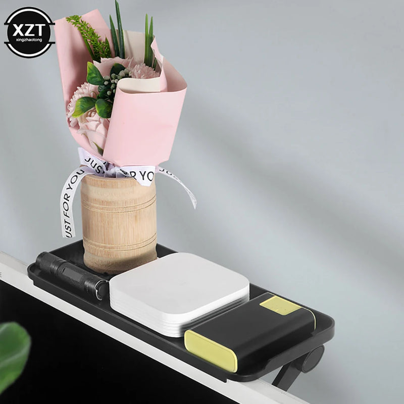 Adjustable TV Screen Top Shelf Computer Monitor Desktop Screen Top Storage Rack TV Media Box Router Shelf Rack Home Organizer