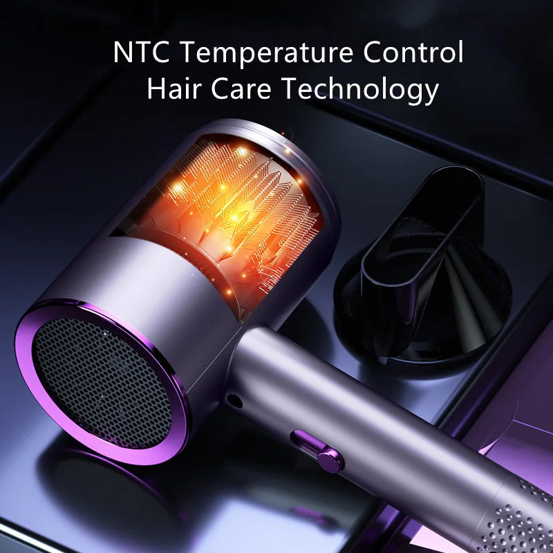 High-Speed Hot Cold Wind Hair Dryer High-Power Negative Ion Ultra Silent Professional Hair Dryer For Home Blue Light Hair Salons