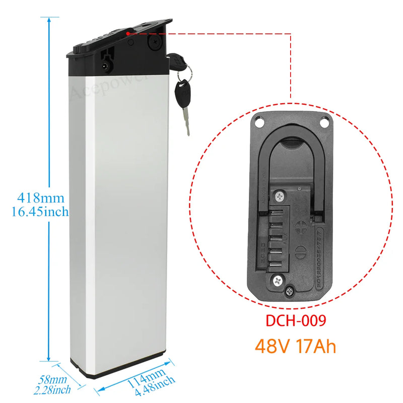 For Bezior X500/X500 pro/X1500/X1000/M26/XF200/X PLUS Folding Electric Bike 48V 52V Battery for Bezior ebike