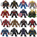 Marvel Action Figure Mini Block Adult Super Hero Series Iron Man Spider Man Assembled Block Children's Puzzle Toy Gift