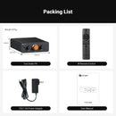 Fosi Audio P4 HiFi Preamplifier: 3 RCA Inputs, EQ/Bypass, Swappable Op-Amps, Treble & Bass Tone Control For Audiophile Systems