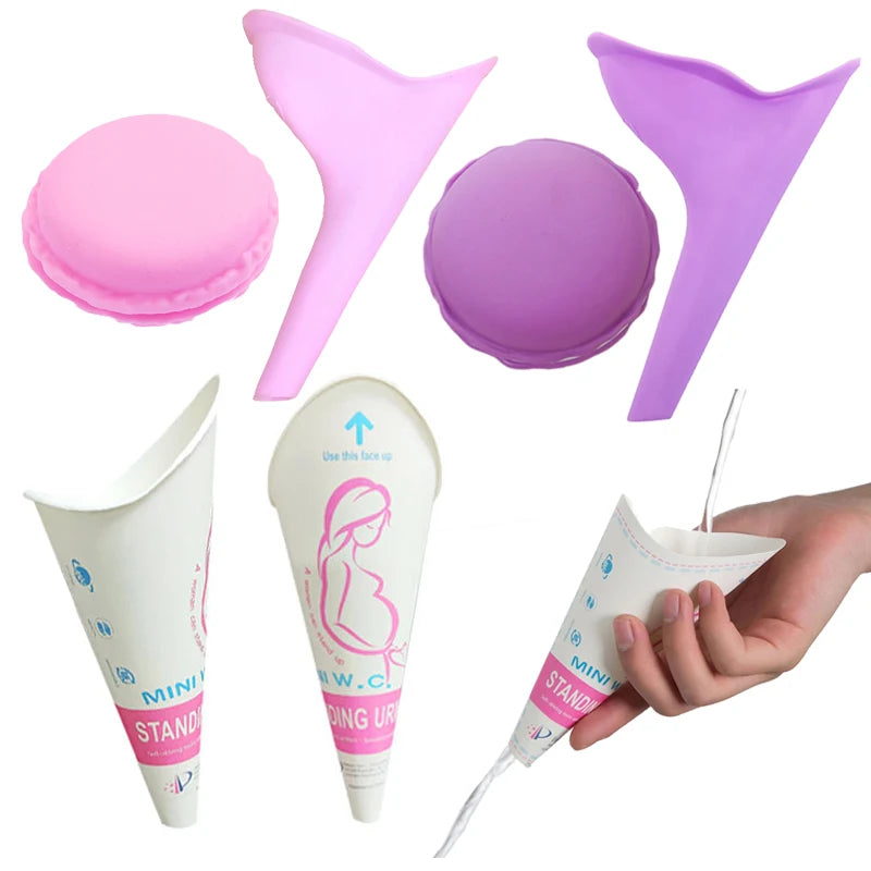 Silicone Urinal Disposable Paper Standing Urinal Female Pregnant Women Outdoor Camping Emergency Tools Portable in Car TMZ