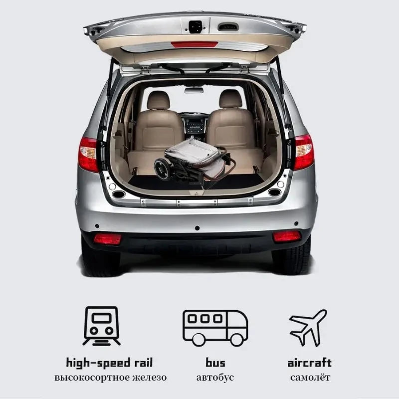 Baby Stroller Lightweight High Landscape Foldable Stroller Multifunctional Newborn Baby Four-wheeled Shock-absorbing Stroller