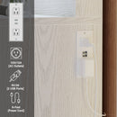 IRONCK Vanity Desk Set with LED Lighted Mirror & Power Outlet, 7 Drawers Makeup Vanities Dressing Table with Stool, for Bedroom