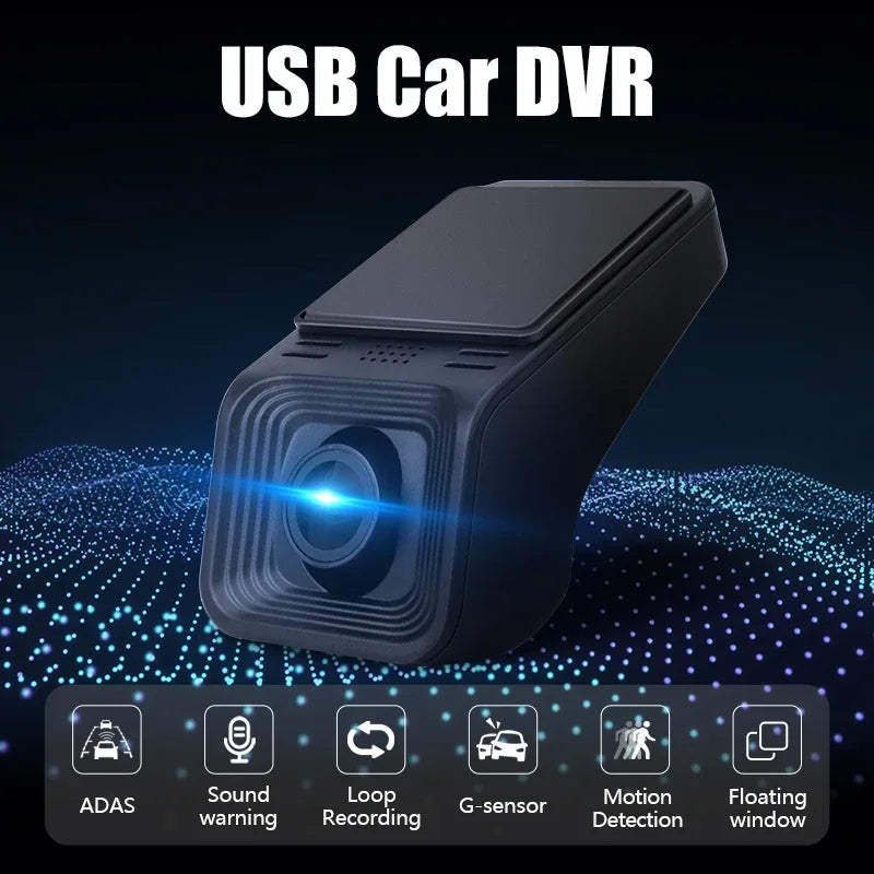 Vtopek Car Dvr ADAS Usb Camera Dvr 1080P HD For Car DVD Android Player Navigation Auto Audio Voice Alarm LDWS Support TF Card