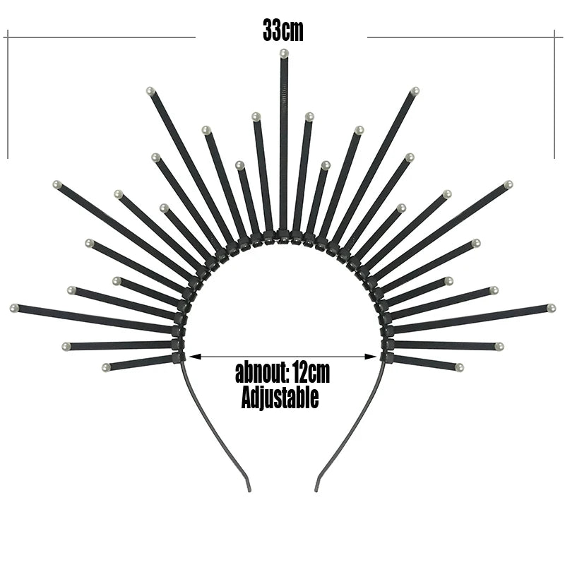 Goddess Crown Tiaras Headband Halloween Hair Band Flower Gold Halo Crowns Headwear Wedding Party Headpiece Hair Accessories