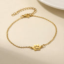 Cute Trendy Dog Cat Paw Custom Name Bracelet Women Stainless Steel Jewelry Multiple Names Personalized Pet Valentine's Day Gifts