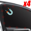 Titanium Silver Adhesive Fabric Coated Heat Insulation Sunscreen Full Blackout Car Magnetic Curtains Summer UV Protective Cover