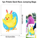 Easter Outdoor Party Games for Family Bunny Potato Sack Race Jumping Bags Kids Easter Egg Spoon Race Eggs Hunt Games Party Favor