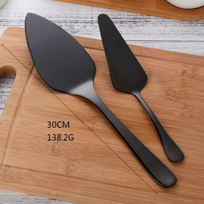 Stainless Steel Cake Shovel Serving Knife and Cake Fork Set Baking Tool for Pie Pizza Server Kitchenware Baking &amp; Pastry Spatula