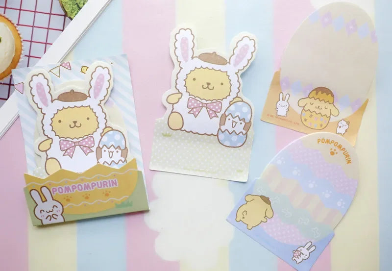 Sanrio Cute Cartoon My Melody Pochacco Easter Bunny Ears Large Cinnamoroll Note Card Message Note Strip Student Stationery Gift