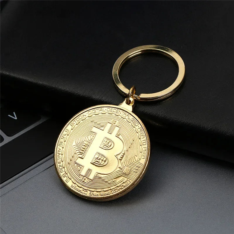 Gold/Silver Plated Bitcoin Collectible copy Coin Pirate Treasure Coins Props Toys For Halloween Party Cosplay Non-currency