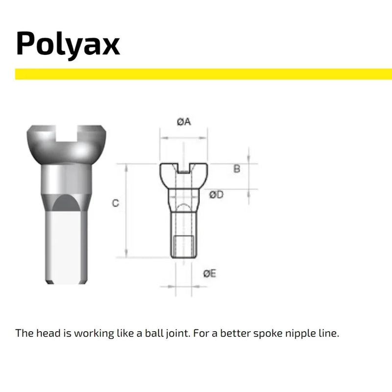 SAPIM POLYAX brass spoke Nipple 12 degree bevel Bicycle spokes NIPPLES 14G 2.0X12/14MM