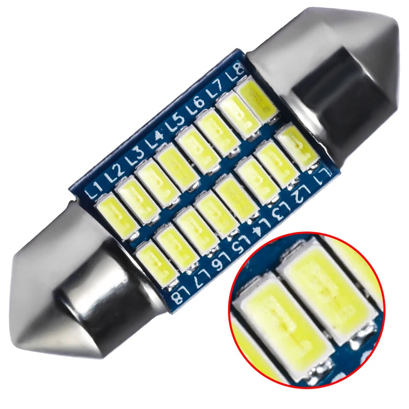 1/2/3PCS Canbus Car Led 31 36 39 41mm interior Light 3014SMD LED Festoon Bulb Car Dome No Error Auto Interior Reading Lamp