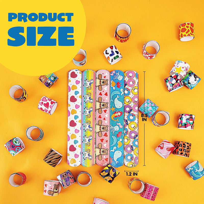 20/40/60Pcs Slap Bracelets for Kids Bulk Wristbands with Animals, Friendship for kids Easter Party Favors
