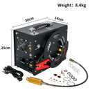 TUXING 300Bar 4500Psi 12V PCP Air Compressor High Pressure Compressor with Wire Spool 12V Adapter Auto-stop PCP Rifle TXES062