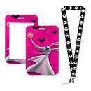 The Nightmare Before Christmas Jack Sally Lanyards Keychain Card Badge Holder ID Credit Card Pass Hang Rope Halloween Gift