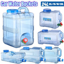 5/10/18/20/22L Portable Car Water Bucket Driving Pure Water Tank Container with Faucet Outdoor Camping Cooking Picnic Hiking