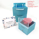 Preserved Flower Rose Gift Box Eternal Pink Rose Jewelry Storange Box Romantic Gift for Mother's Day Birthday or Valentine's Day