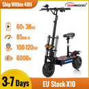 6000W Powerful Electric Scooter 60V 38Ah Max Speed 80km/h 80km Range 11'' Tire Dual Shock Absorbing Folding EScooter for Adults