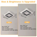 LED Ceiling Light, 30W 3500LM Modern LED Ceiling Light Fixture, Square Black Ceiling Lamp for Bedroom Living Room Kitchen Hallwa