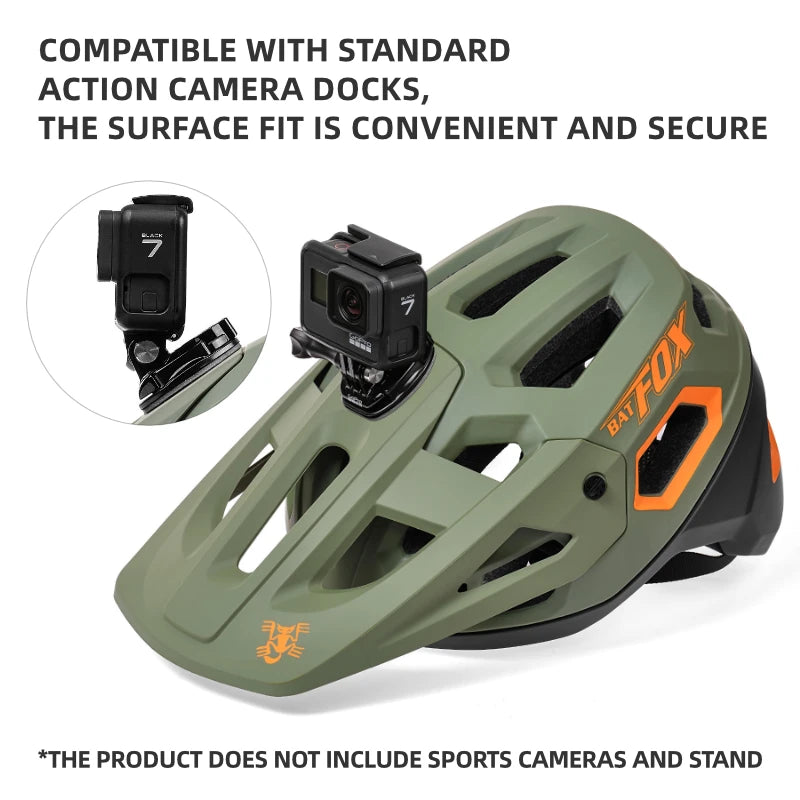 BATFOX New Outdoor DH MTB Bicycle Helmet Integrally-molded Road Mountain Bike Helmet Ultralight Racing Riding Cycling Helmet