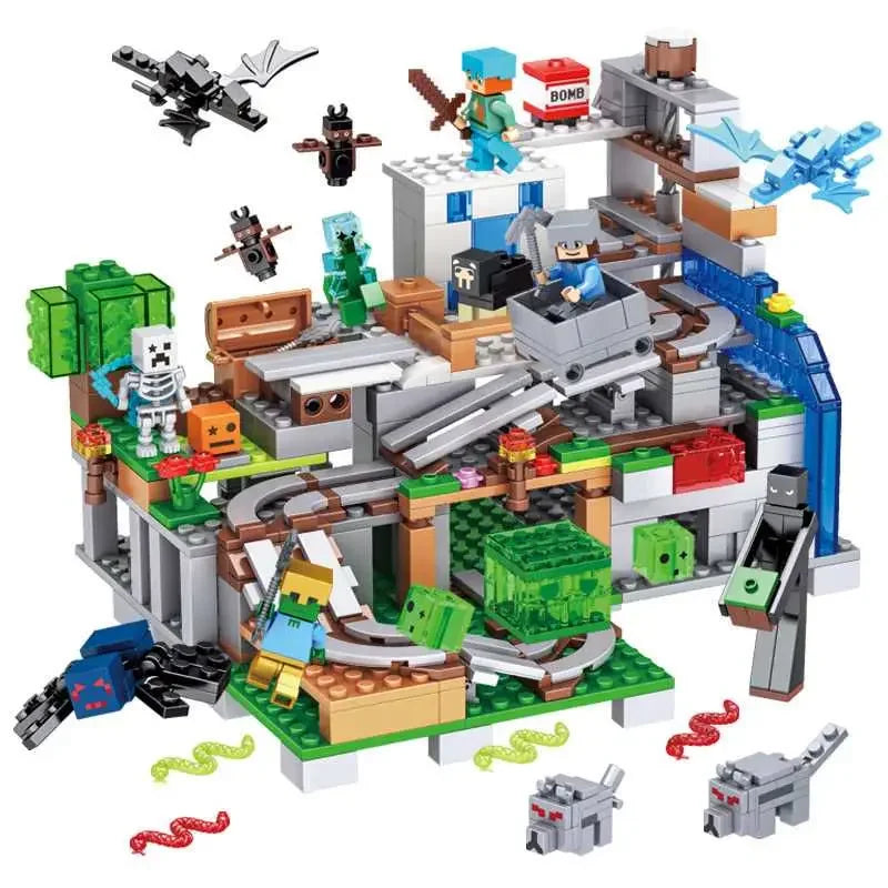 2659pcs Compatible 21137 myworld mountain cave building block  Bricks Gift Toys for Children Kids