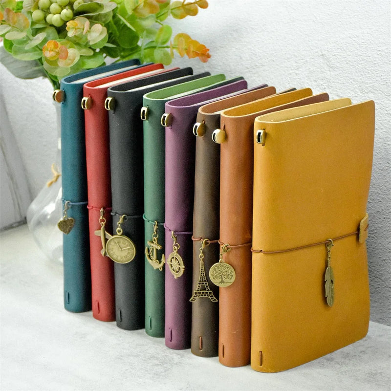 100% Genuine Leather Journal Refillable Travel Notebook Retro DIY Handmade Diary Sketchbook School Office Gift Customized