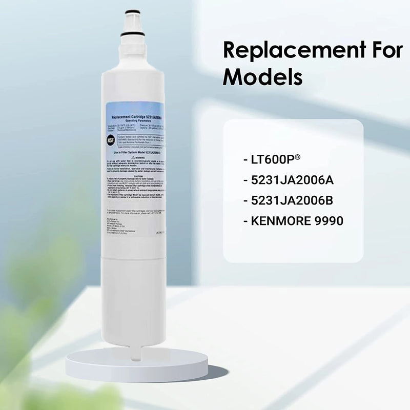 Compatible with LT600P Refrigerator Water Filter for 5231JA2006A 5231JA2006B, 5231JA2006F, LSC27931ST, LFX25960ST