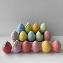 3D Easter Embossment Egg Silicone Candle Mold Egg Aroma Wax Plaster Ornaments Handmade Soap Mould