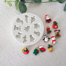 Mirosie Christmas Fondant Cake Dry Pace Silicone Mold Diy Santa Claus Snowman Elk Bell Chocolate Mold Baking Accessories