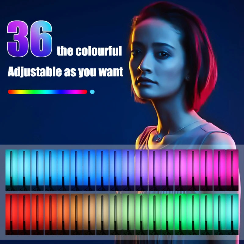 LUXCEO Q508A Handheld RGB Video Tube Light LED Stick 3000K-6000K CRI 95+ Photography Studio Colorful Light Wand For Youtube Vlog