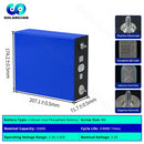 8000 Cycles Grade A 320Ah LiFePO4 Battery 3.2V Lithium Iron Phosphate Rechargeable Cell DIY 12V 24V 48V RV EV Golf Cart Solar